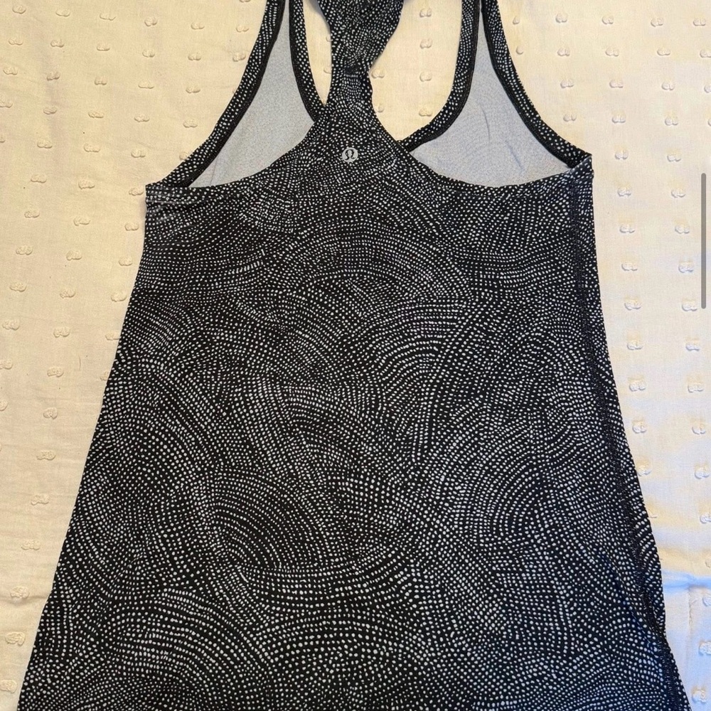 Black and White Lululemon Women's Tank